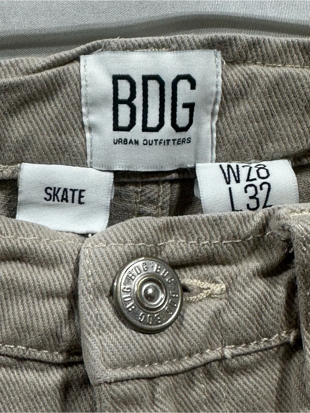 BDG Urban Outfitters Skate Utility Carpenter Pants Khaki 100% Cotton 32x28 - Picture 3 of 11